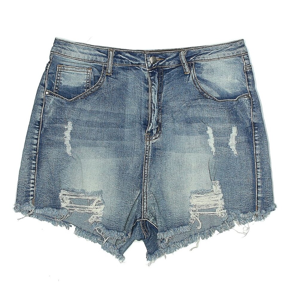 Fashion Nova Distressed Denim Shorts 1X